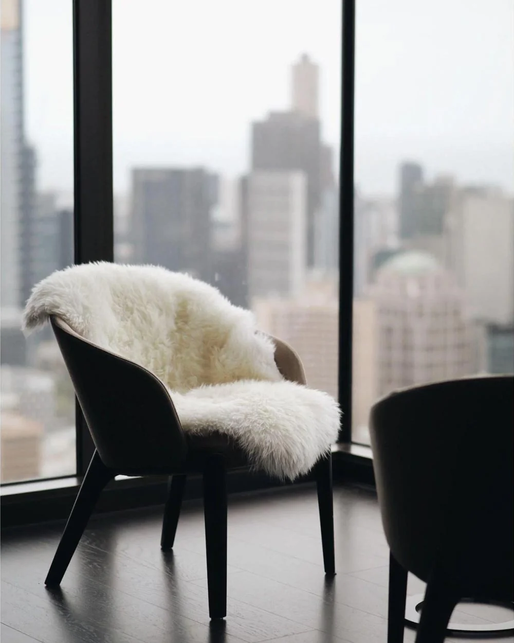 Long Wool Sheepskin Rug - White - Image 3